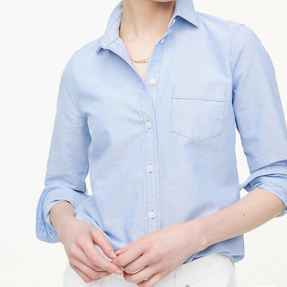 NWT J. Crew Button-Up Oxford in Signature Fit - XS - Picture 1 of 4